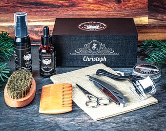 Beard care set with personalization - various motifs