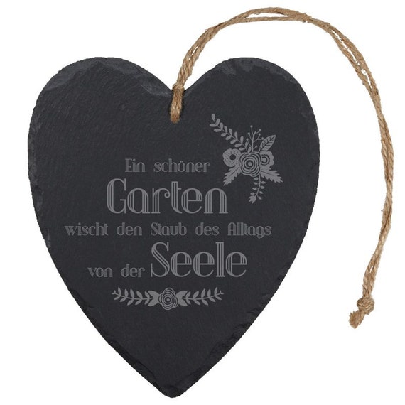 Schieferherz Ein Schoner Garten Etsy
