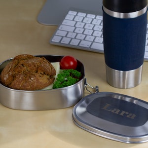 Stainless steel lunch box with personal engraving image 9