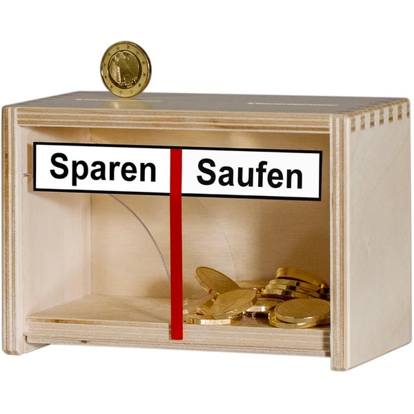 Spardose Sparen - Saufen  - mit besonderem Effekt