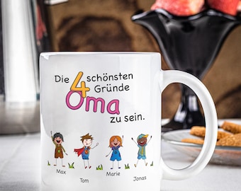 Tasse - Schönste Gründe Oma zu sein - personalisiert - verschiedene Varianten - Avatare wählbar