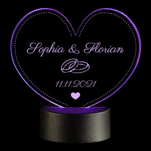 LED heart light for weddings with personalization image 8