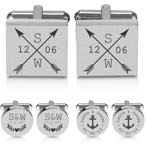 Cufflinks with personal engraving