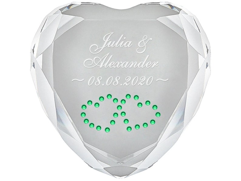 Herz-Diamant mit persönlicher Gravur verschiedene Designs Bild 5