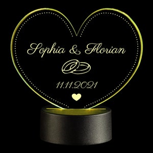 LED heart light for weddings with personalization image 6