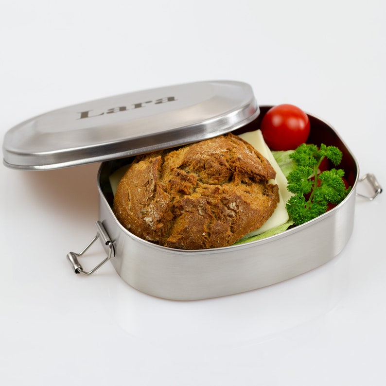 Stainless steel lunch box with personal engraving image 8