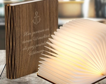 Book light with personalization - different motifs and sizes