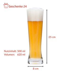 Bierglas personalisiert I Geschenke für Männer I Pilsglas und Weizenbierglas I DIY Geschenkidee I Personalisierte Geschenke Bild 5