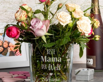 Vase für Mama - mit Personalisierung - verschiedene Motive