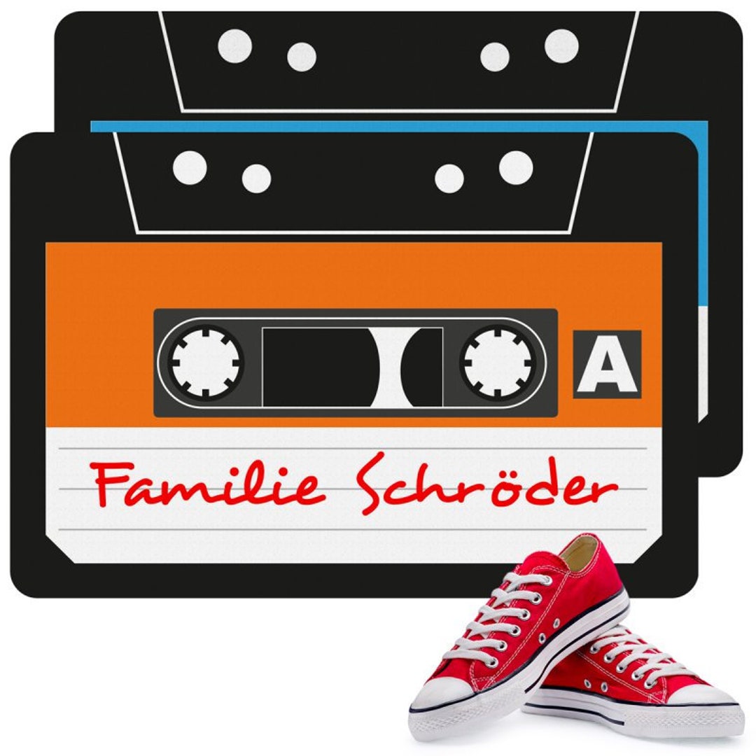 Doormat Cassette With Personalization Tape Etsy