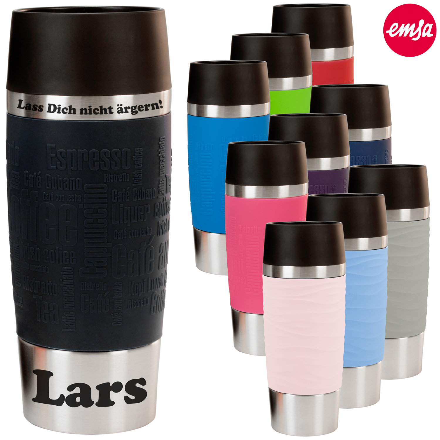Thermobecher Emsa mit persönlicher Gravur und Wunschname Etsy