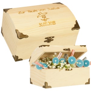 Treasure chest - baptism motif - with personal engraving