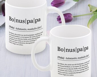Mug Bonus Mom / Bonus Dad - with desired name