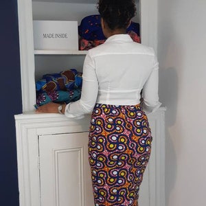 Ayanna Pencil Skirt/office skirt/Ankara skirt/African print skirt/pencil skirt/gift/church wear/formal wear image 5