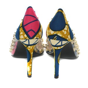 Charlotte PVC Stiletto Heels/Ankara shoes/African wax shoes/stiletto heels/print shoes/high heels/classy shoes image 6