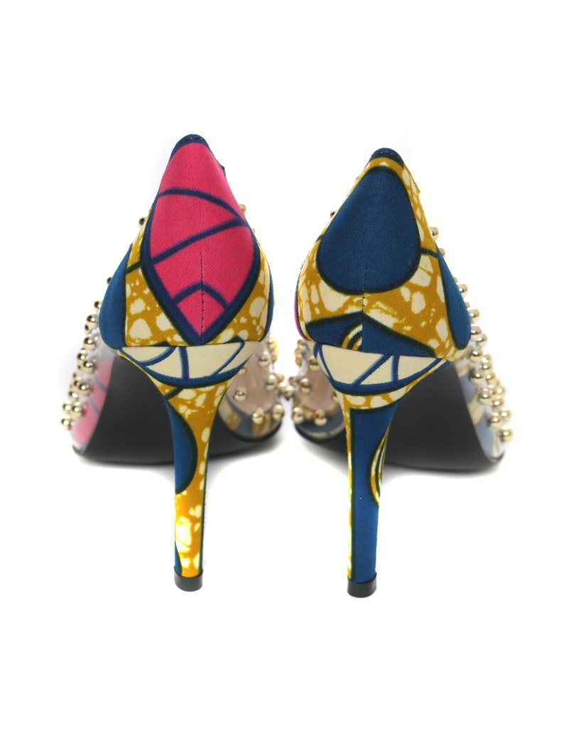 Charlotte PVC Stiletto Heels/Ankara shoes/African wax shoes/stiletto heels/print shoes/high heels/classy shoes image 6