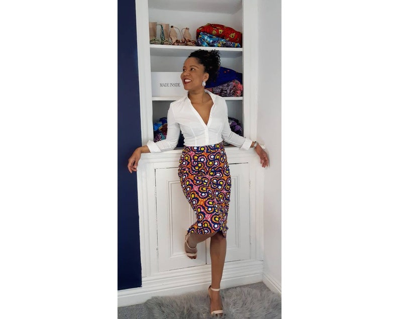 Ayanna Pencil Skirt/office skirt/Ankara skirt/African print skirt/pencil skirt/gift/church wear/formal wear image 2