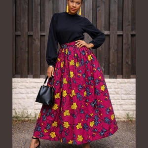 Annabelle Maxi Skirt: African Print Cotton Ankara Skirt