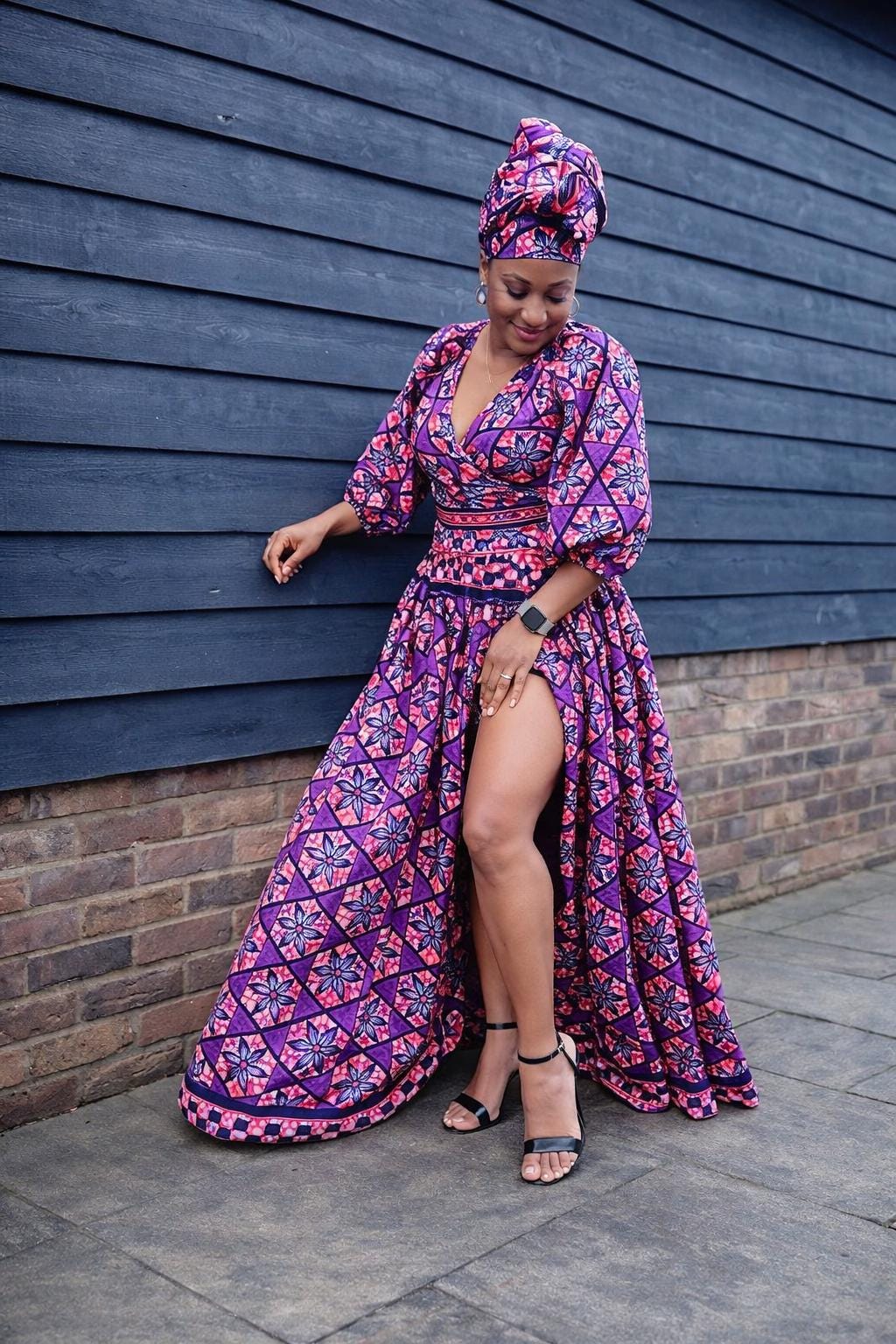 flowy ankara dresses Flowing Dress matured ankara gown styles