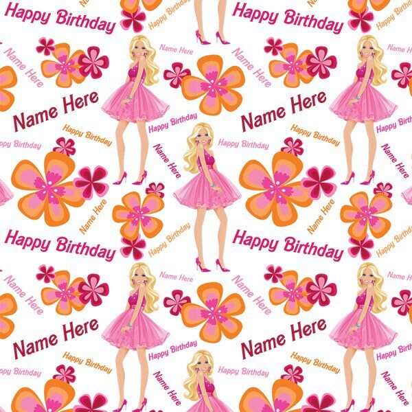 Barbie Personalised Birthday Wrapping Paper Recyclable | Etsy