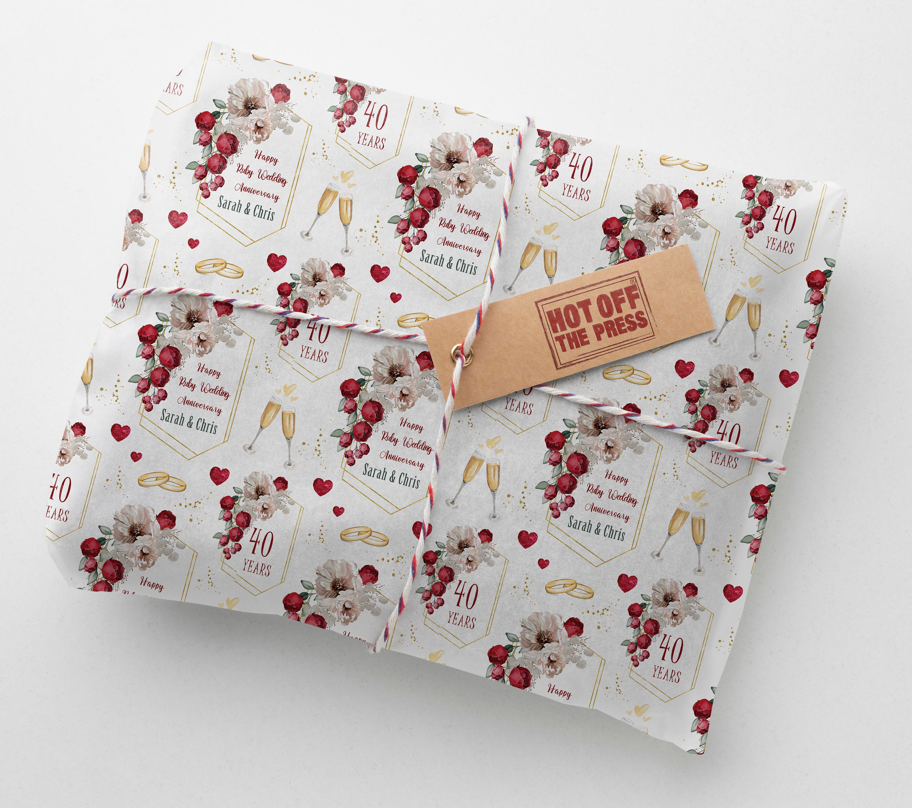 Anniversary wrapping paper discount