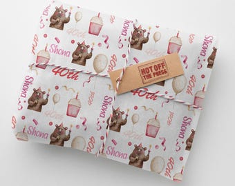 Bears Birthday Personalised Gift Wrap 24 x 32in/610 x 810mm