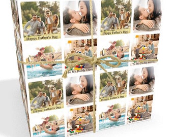 Design your own - Photo Personalised Wrapping Paper - Add up to 4 photos and a Name and message 24 x 32in/610 x 810mm