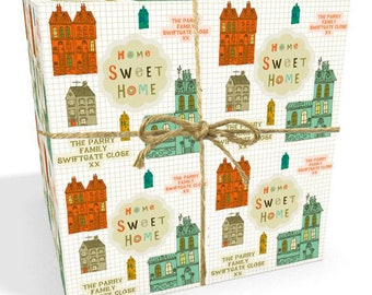 Hogar, dulce hogar, nuevo hogar, papel de regalo personalizado, 24 x 32 pulgadas/610 x 810 mm
