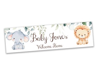 Baby Banner - Gloss Finish - Large 60'' x 17'' Baby Shower, Baby Homecoming