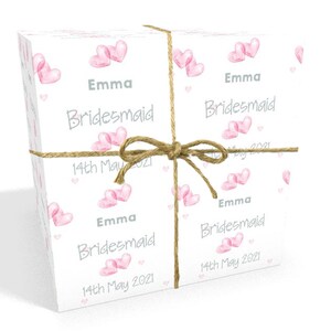 Bridesmaid/Maid Of Honor/Mother Of The Bride/Best Man/Parents of the Bride Groom Wedding  Personalised Wrapping Paper 24 x 32in/610 x 810mm