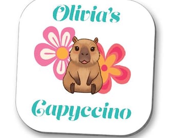 Capybara Personalised Coffee Coaster