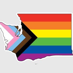 Washington Progress Flag Sticker
