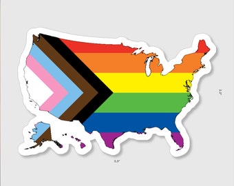 USA Fortschrittsaufkleber