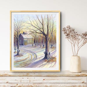 Wall Art, Sugar Shack, Limited Edition Print, Quebec, Maple Trees, Maple Syrup, Home Decor, Canadian Art & Culture