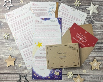 12 Personalised Elf Letters - magical Christmas countdown