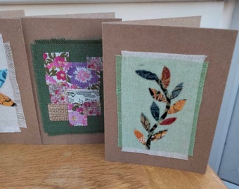 Geetings cards, pack of 10 individual cards made with natural fibres.