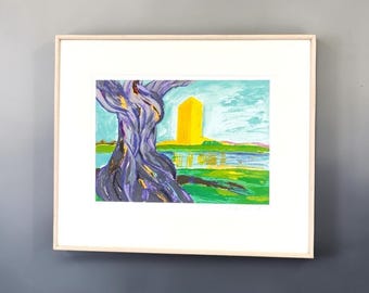 Serigrafía firmada por Ken Done: Paisaje de Royal Pines (Edición limitada de 1991) 333/400