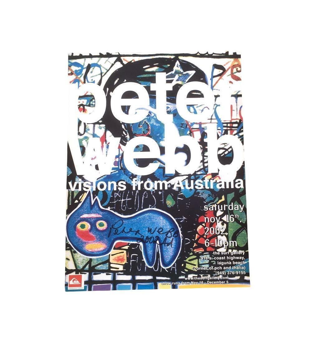Peter Webb 直筆サイン 展覧会ポスター 2002 クイックシルバー Peter Webb Signed Exhibition Poster | Visions From Australia 2002