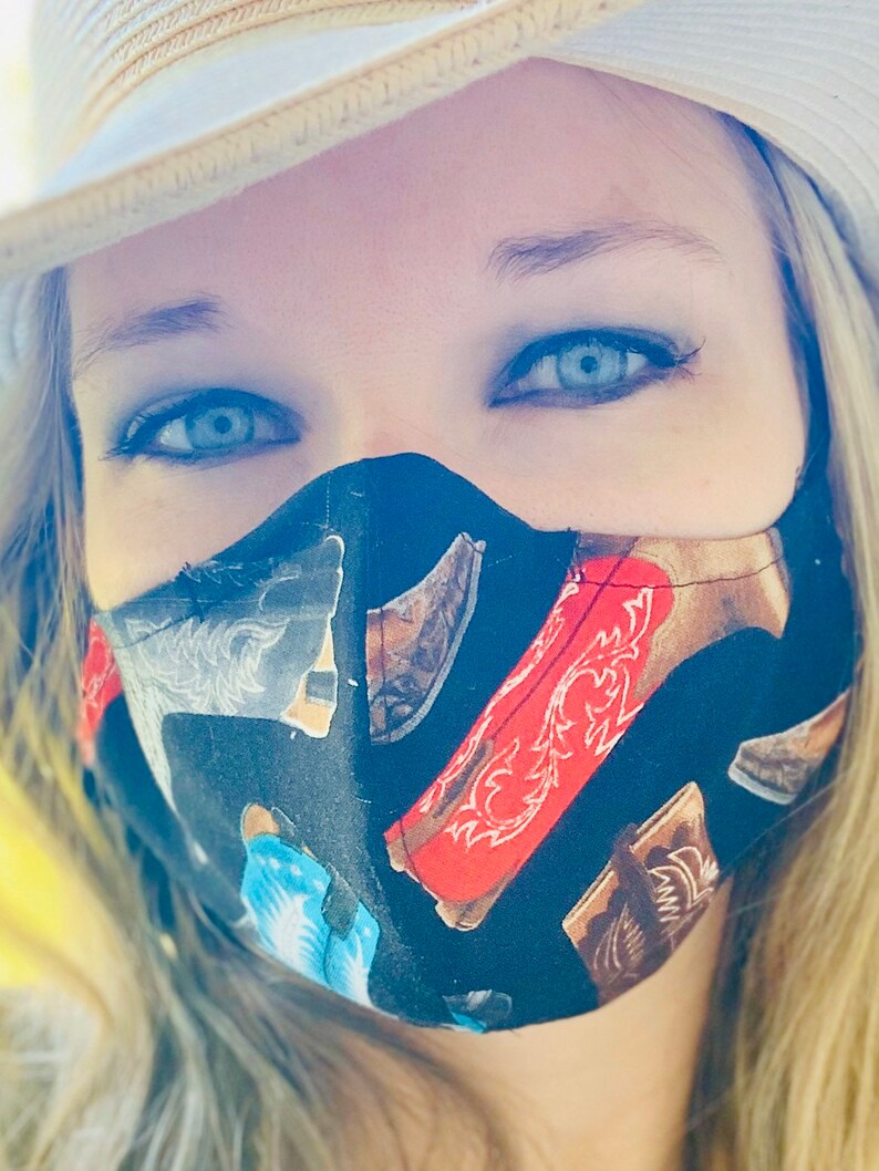 Boots Washable Face Mask Made in USA Reusable Adjustable Cloth Etsy