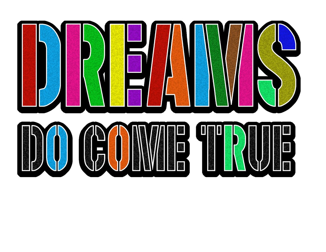 Dreams do come True ClipArt. Colorful. Digital | Etsy
