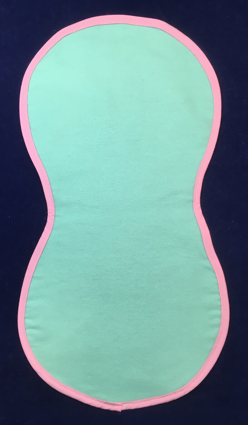 flannel Burp Rag Bugs with Teal Back and Pink Trim reversible