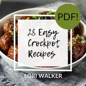 28 Easy Crockpot Recipes eBook | Slow Cooker Cooking Guide | Cookbook | Back to School | Easy Dinner Recipes | Monthly Recipe eBook