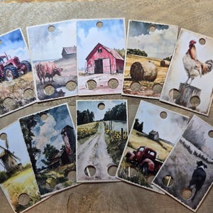 Lot de 20 gouttes pour fil dentaire Ranch Life, cartes à fil, étiquettes pour fil dentaire