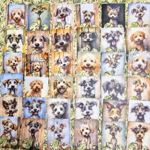 Lot de 20 gouttes de fil dentaire, chiens drôles, cartes de fil, étiquettes de fil dentaire