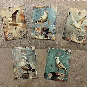 Lot de 20 gouttes de fil dentaire, mouettes, cartes à fil, étiquettes de fil dentaire