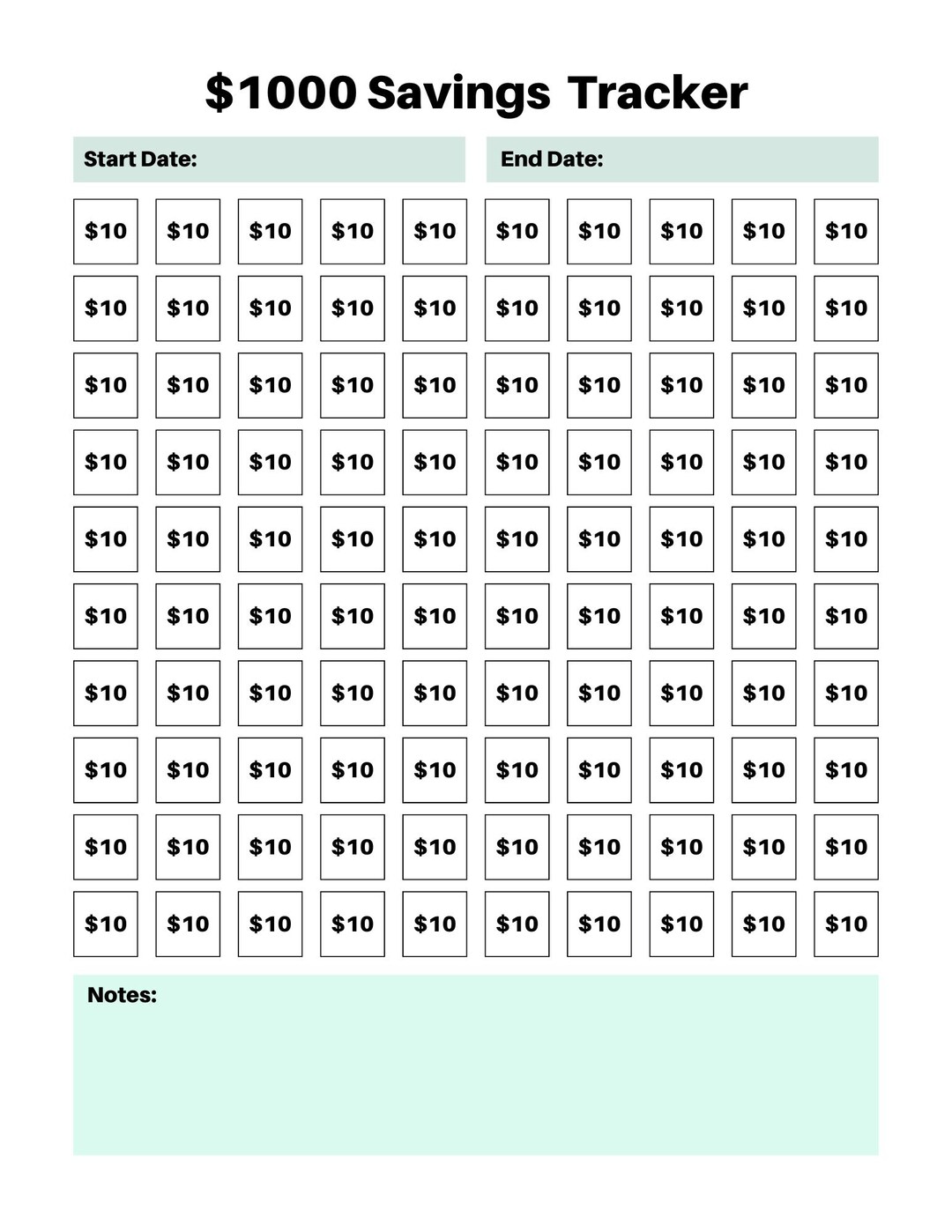 Saving Checklist.pdf Savings Tracker Printable Savings Challenge Budget Planner PDF - Etsy
