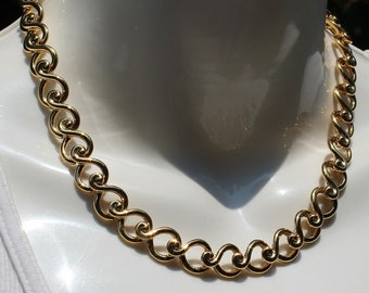 ヴィンテージ ニナ リッチ 22Kゴールドメッキ チェーンネックレス