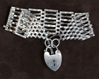 Heart padlock connector-19mm-Pandlock Pendant-Sterling silver plated-Qty 1
