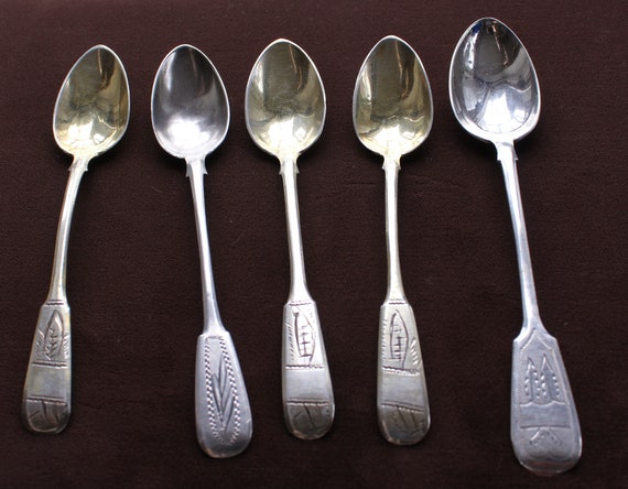 Antigua Cuchara De Plata Costa Brava – Cuillère Ancienne En Argent, Style Espagnol