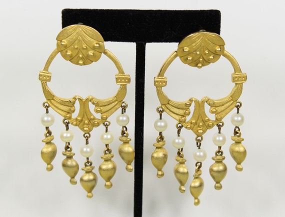 Giant LES BERNARD couturier chandelier earrings, … - image 2